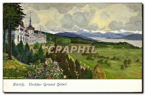 Old Postcard Switzerland Zurich Dolder Grand Hotel