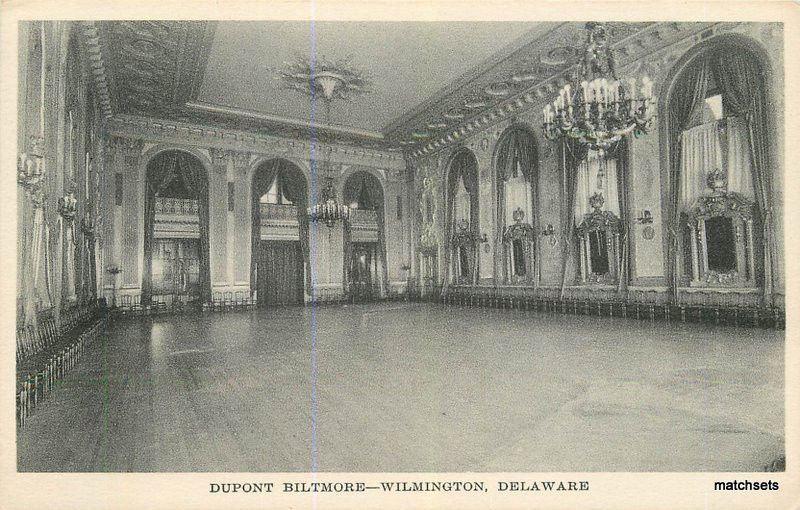 C-1915 Interior Ballroom Dunpont Biltmore WILMINGTON DELAWARE Postcard 2236