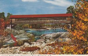 Woodstock NH, New Hampshire - Covered Bridge Pemigewasset River