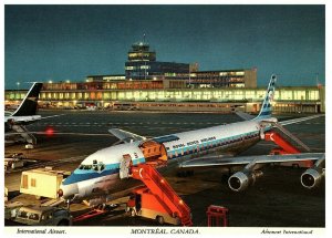 KLM Airlines at Montreal International Airport John Hinde Postcard