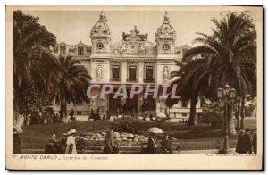 Old Postcard Monte Carlo Casino Entrance