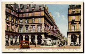 Old Postcard Paris Statue Jeanne d & # 39arc Square Pyramids