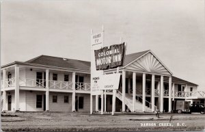 Dawson Creek BC Colonial Motor Inn c1960s Real Photo Postcard H27