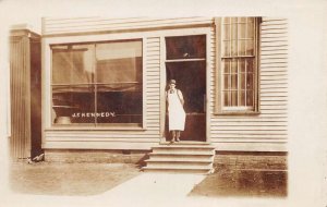JF Kennedy Shop Store Exterior Real Photo Vintage Postcard AA84100