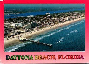 Florida Daytona Beach Aerial View Showing Pier