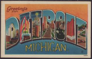 Greetings From Detroit,MI Postcard