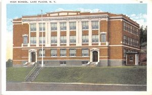 High School Lake Placid, New York Postcard