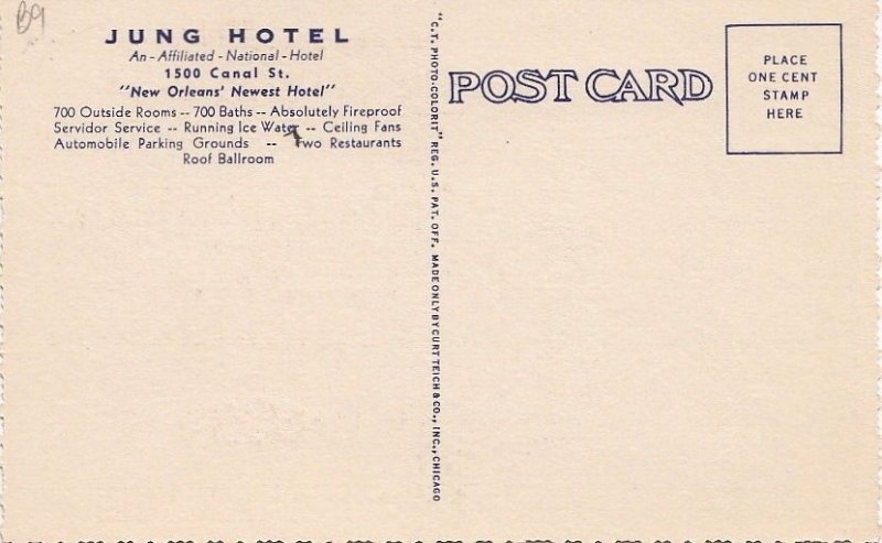 Postcard Jung Hotel New Orleans LA