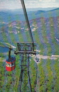 Tram Car Approaching Summit Cannon Mountain Franconia Notch New Hampshire