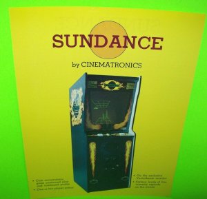 Sundance Arcade FLYER 1979 Original NOS Video Game Vintage Artwork Promo