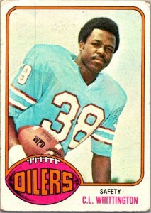 1976 Topps Football Card C L Whittington Houston Oilers sk4603