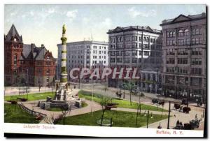 Old Postcard Lafayette Square Buffalo