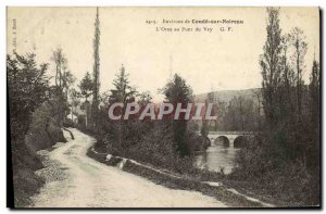 Old Postcard Conde Sur Noireau Orne L Vey Bridge