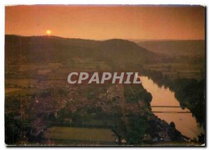 Modern Postcard Images of France's land Lot wonders Cajarc Sunset on the city...