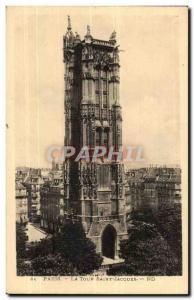 Paris Old Postcard Tour Saint Jacques