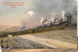 Denver & Rio Grande Train Crossing Soldier Summit, Utah, USA Utah Train PU Un...