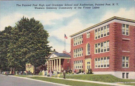 The Painted Post High And Grammar School And Auditorium Painted Post New York