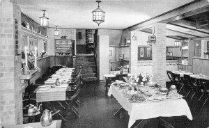 Chicago Illinois 1940s Postcard A Bit Of Sweden Restaurant Interior