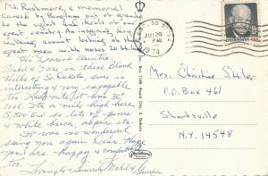 Sunset over Mount Rushmore SD, South Dakota - pm 1974