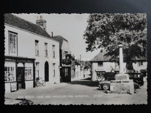 Alfriston Old Market Cross & SMUGGLERS INN & L.W.Wilde POST OFFICE c1950's RP