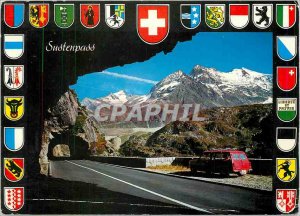 Postcard Modern Sustenstrasse oberhalb Steingletscher