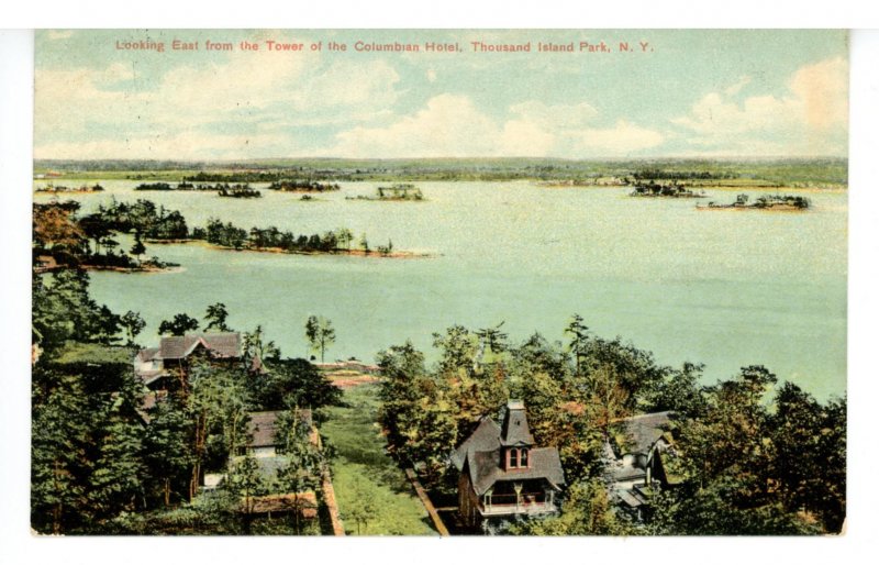 NY - Thousand Islands. Columbian Hotel, View East from Tower