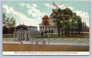 K1/ Indianapolis Indiana Postcard c1910 Capitol Abraham Lincoln Funeral 269