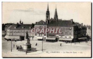 Old Postcard Chartres Place of Epars