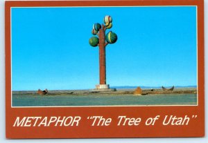 BONNEVILLE SALT FLATS, UT ~ Kark Momen Scultpure METAPHOR Tree 4x6 Postcard