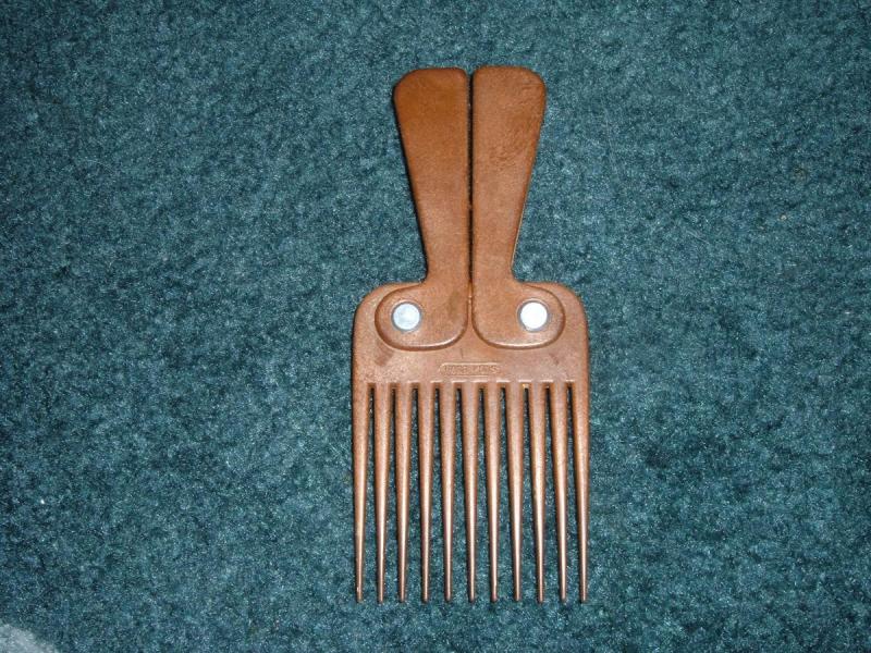 1940's Wooden Folding Comb, Made in Hong Kong