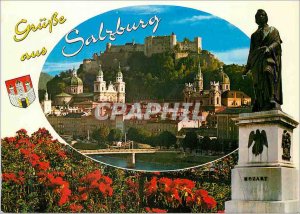 Old Postcard Salzburg Mozartdenkmal