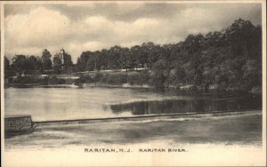 Raritan New Jersey NJ Raritan River & Dam 1900s-20s Vintage Postcard