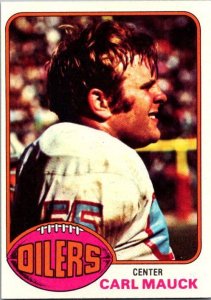 1976 Topps Football Card Carl Mauck Houston Oilers sk4608