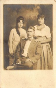 c. 1908,  Joplin, MO., Fogel Studio RPPC Real Photo, Young People, Old Postcard