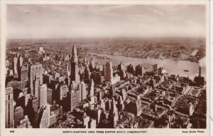 New York City Northeatsern View From Empire State Observatory Real Photo