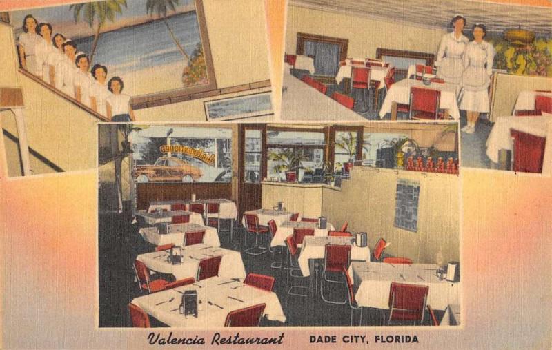 Dade City Florida Valencia Restaurant Multiview Antique Postcard K59897