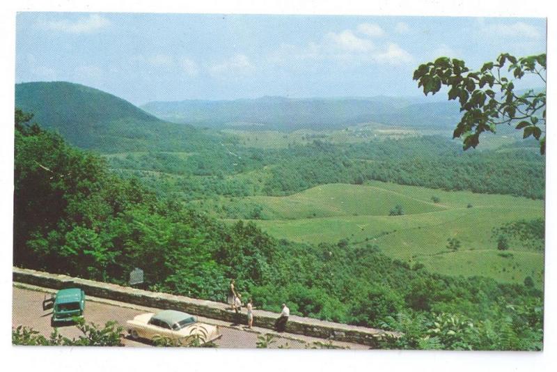 VA Lee Highway 11 Virginia Scenic Postcard Draper Mt Lookout