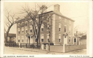 Marblehead Massachusetts MA Lee Mansion Real Photo Vintage Postcard