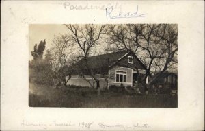 Pasadena California CA Home 1908 Real Photo Postcard