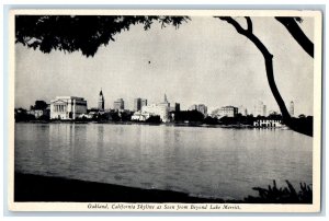 c1920's Skyline As Seen From Beyond Lake Merritt Oakland California CA Postcard