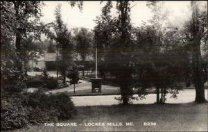 Lockes Mills ME The Square Real Photo Postcard rpx