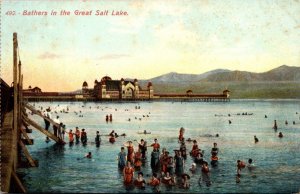 Utah Bathers In The Great Salt Lake