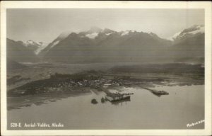 Valdez AK Aerial View Robinson Real Photo Postcard