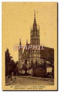 Old Postcard Agen L & # 39Eglise St Hilaire