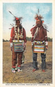 Cheyenne Wyoming Sioux Indians, Cheyenne Frontier Days White Border PC U5175