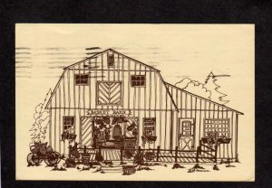 ME Basket Barn Store Rt 27 Boothbay Harbor Maine Postcard Carte Postale Baskets