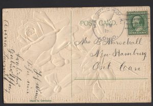 Birthday Greetings embossed pm1911 ~ DB