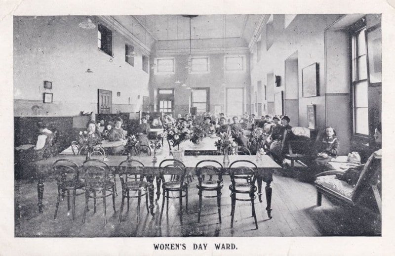 Bath Somerset Hospital Womans Day Ward Antique Postcard