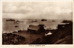 PC ADEN SHIPS IN HARBOUR REAL PHOTO YEMEN (a31445)