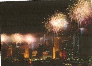 Framable Gallery Quality,  Fireworks Illuminate Downtown San Diego, CA  Postcard